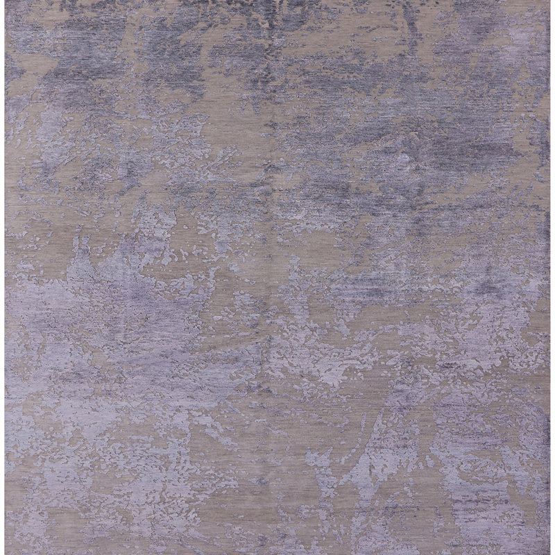 Tapis mauve à motif abstrait Boothville, Carré 6 pi