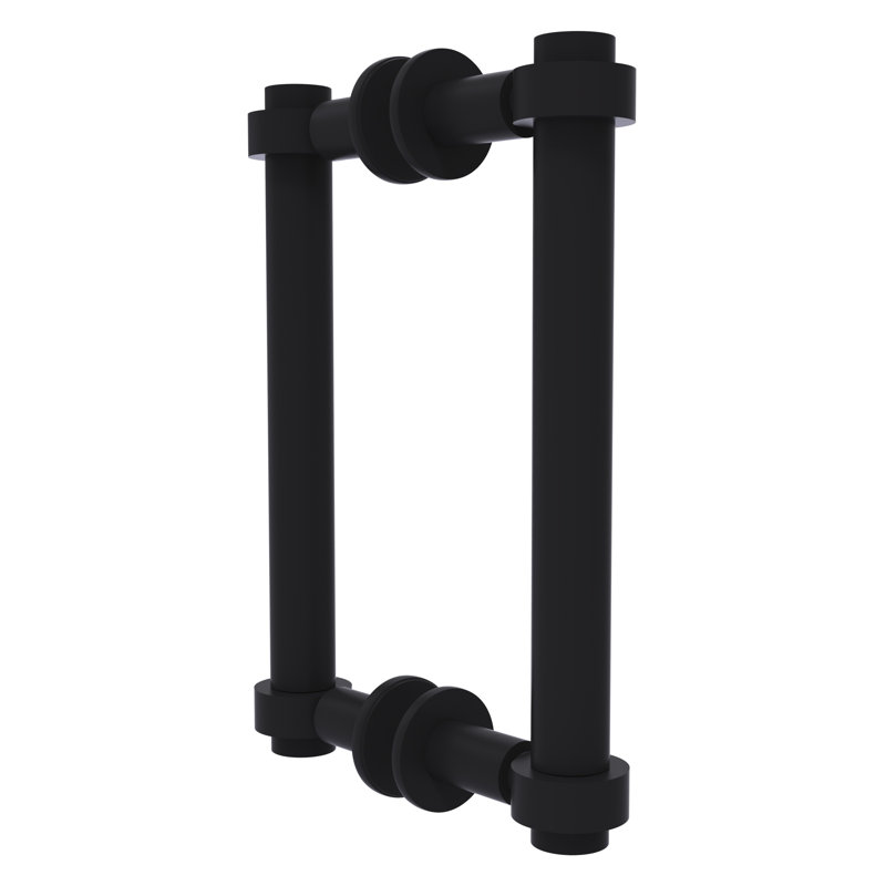 Matte Black 9.4" Contemporary Solid Brass Shower Door Pull