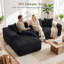 Modern Oversized Corner Sofa L-Shaped Corduroy Sofa With Storage Pockets -831990047-831990045