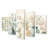 Green Vases In Collection Pattern - Boho Pottery Wall Art Set