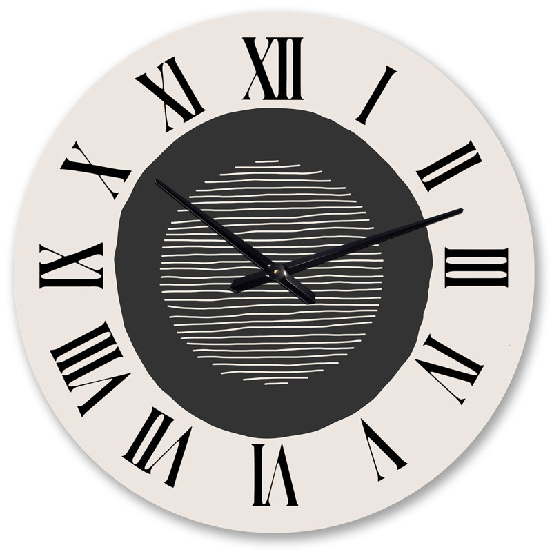 Horloge murale surdimensionnée Minimal Primitive Bauhaus, Grand