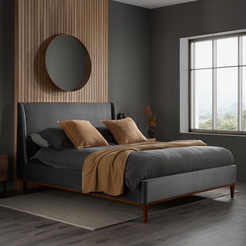 Lois Upholstered UK Double - DE 135 X 190 Cm Bed, Double (4'6)