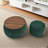 Round Storage Ottoman, 2 In 1 Function, Work As End Table And Ottoman,with Small Seat-106905963-106905965