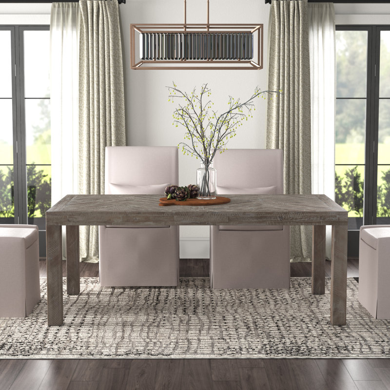 Marilina Acacia Solid Wood Base Dining Table