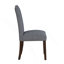 Ensemble de salle à manger 7 pièces brun foncé et tissu gris 6X-890960107