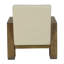 Norman Wyatt Home - Fauteuil avec cadre en bois délavé et base luge - Finition tissu blanc cassé