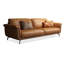 Causeuse coussin orange en cuir véritable-484935135