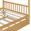 Lit double en bois avec lit gigogne simple