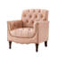 Fauteuil en cuir véritable capitonné Annja-121845631