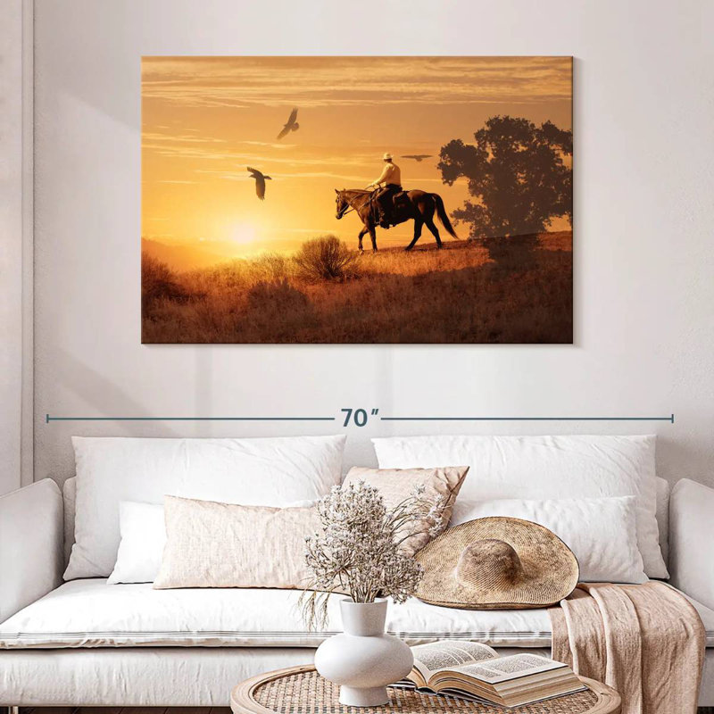 Cowboy solitaire Lelar, H 32 po x l 48 po