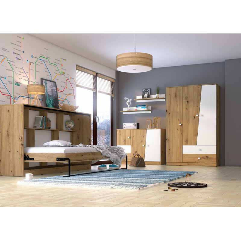 Nantes 3 Door Manufactured Wood Wardrobe, Matt White