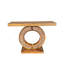 Console en miroir avec incrustation de diamant écrasé, longue entrée modulable d'entrée, base étroite en forme de 0 moderne (brun)-1468494055