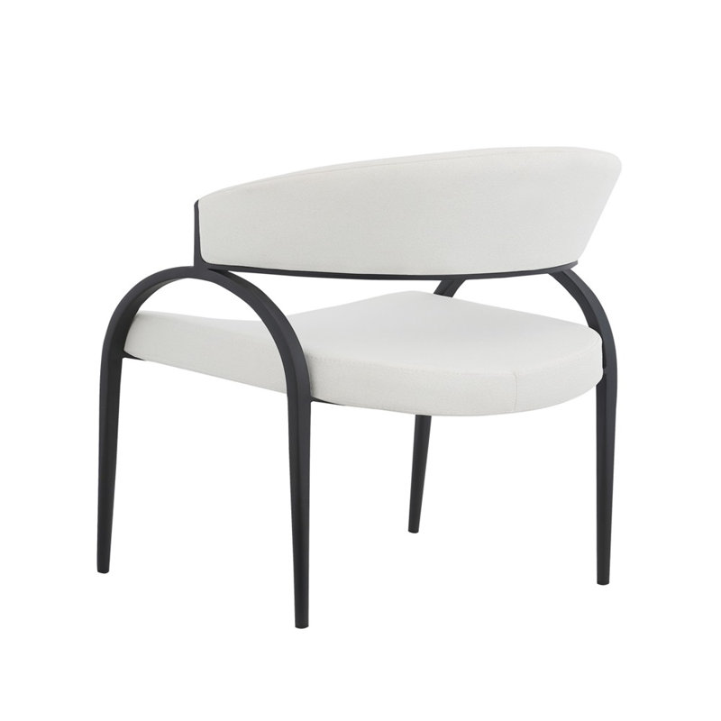 Ensemble de 2 chaises de salle à manger Kyrsha, gris / noir, Blanc