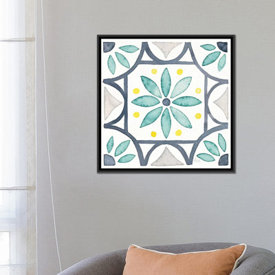 " Garden Getaway Tile VIII White " by Laura Marshall