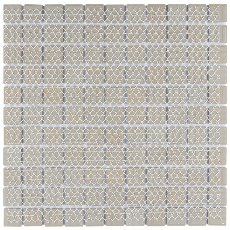 Fountain Square Blue 12" x 12" Porcelain Mosaic Floor and Wall Tile