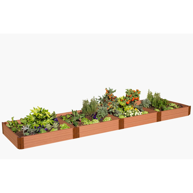 Lit de jardin surélevé en bois manufacturé 4 pi x 4 pi Sienna