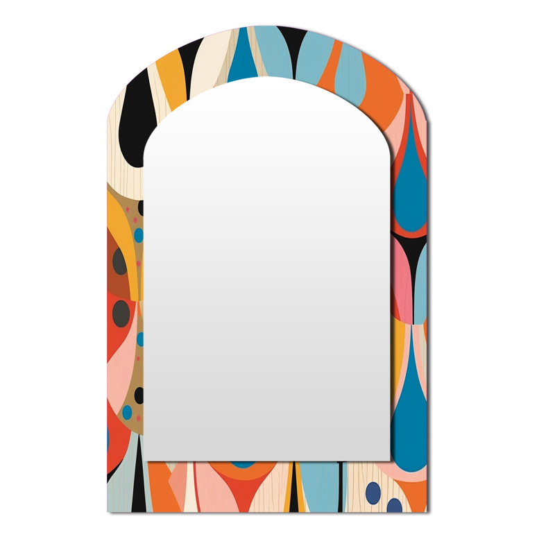 Miroir mural rétro rétro, 43 po x 33 po
