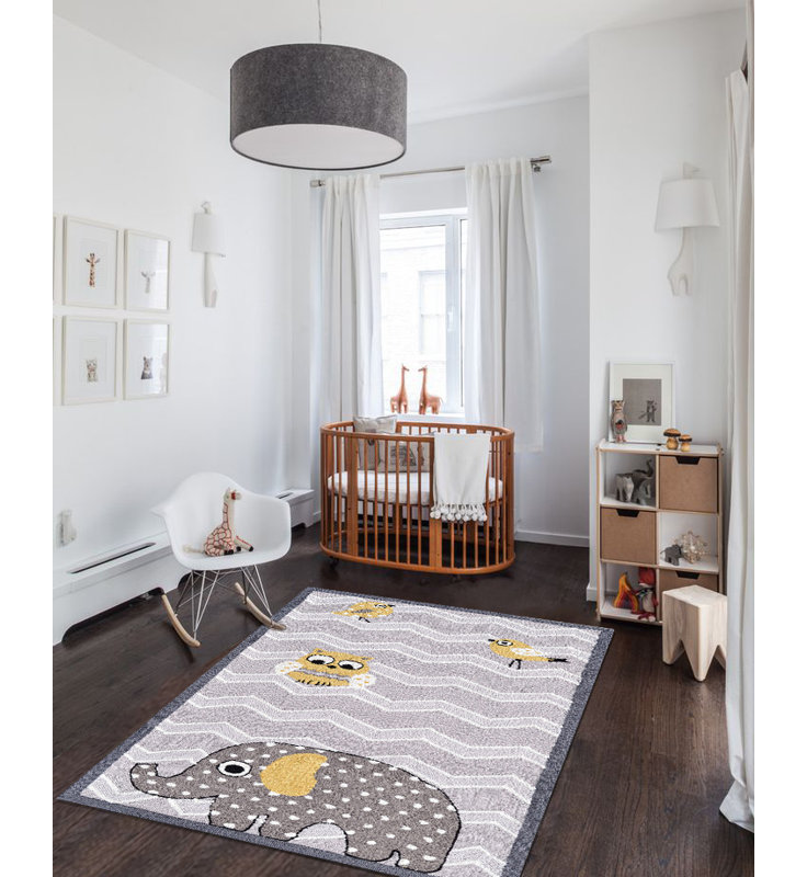 Rectangle Chevron Hand Woven Polyester Rug