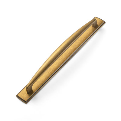 GOO-KI Zinc Alloy Cabinet Pulls With G011 Backplate, Antique Brass & Champagne Bronze Finishes, 5" & 7 9/16" Center-To-Center Drawer Handles For Kitchen & Bathroom Furniture