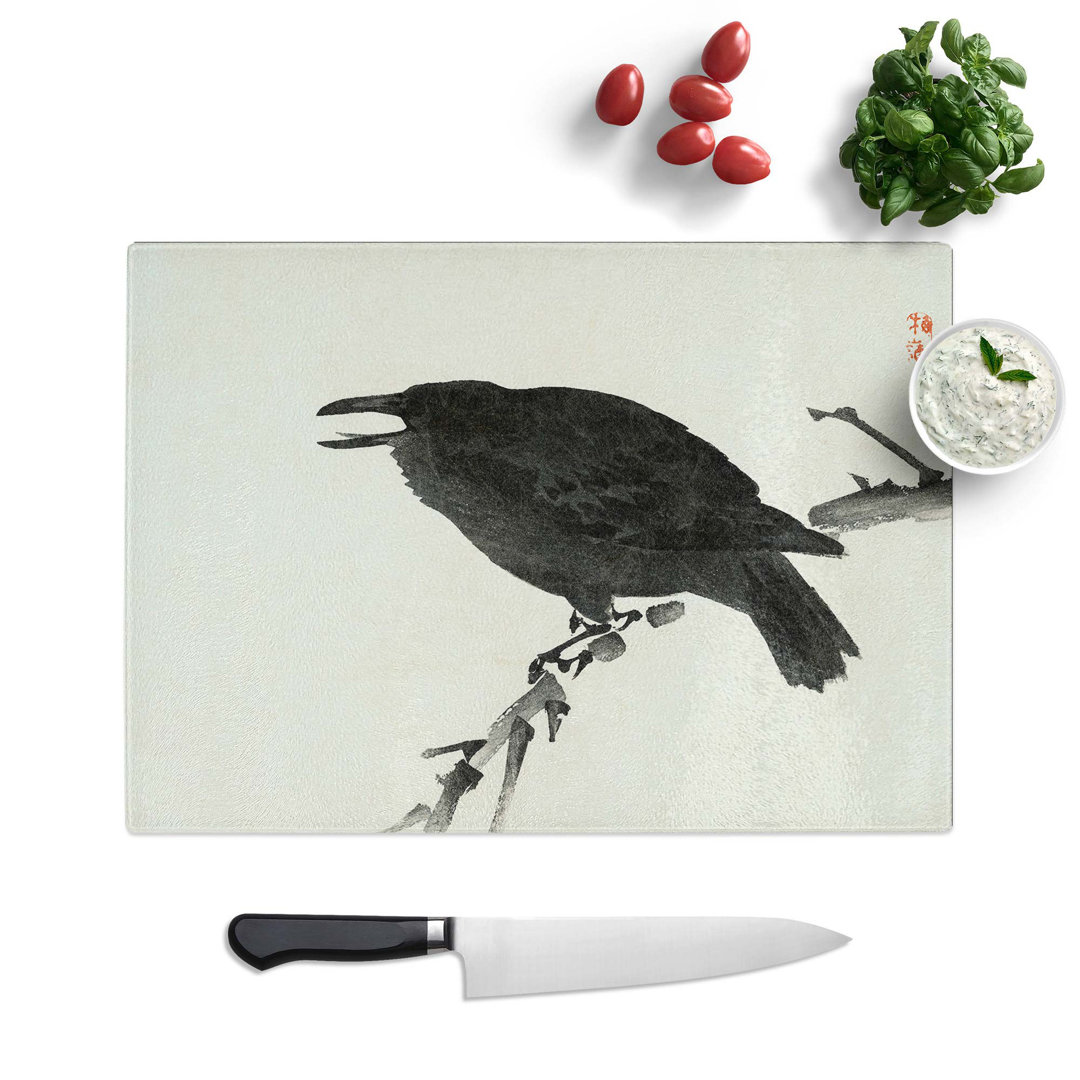 Tempered Glass Crow Chopping Board