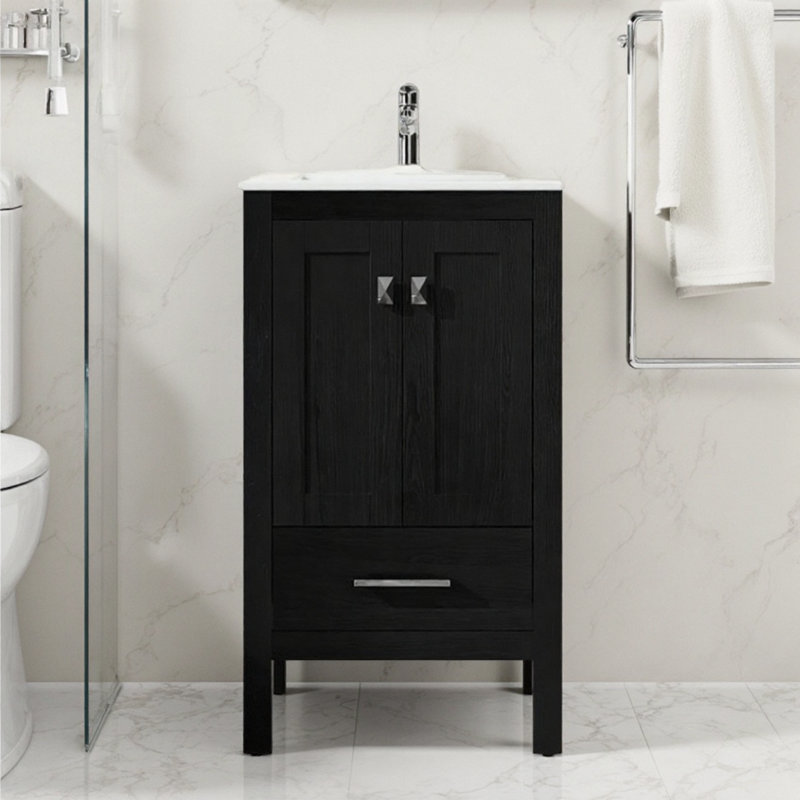 Ensemble de meuble-lavabo noir 20 po avec évier Goody