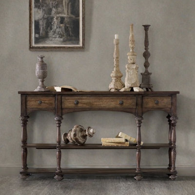 American Country Style Solid Wood Console Cabinet