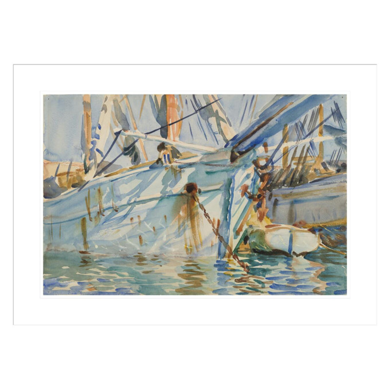 «In a Levantine Port» par John Singer Sargent, impression giclée encadrée, H 21,71 po x l 29,5 po