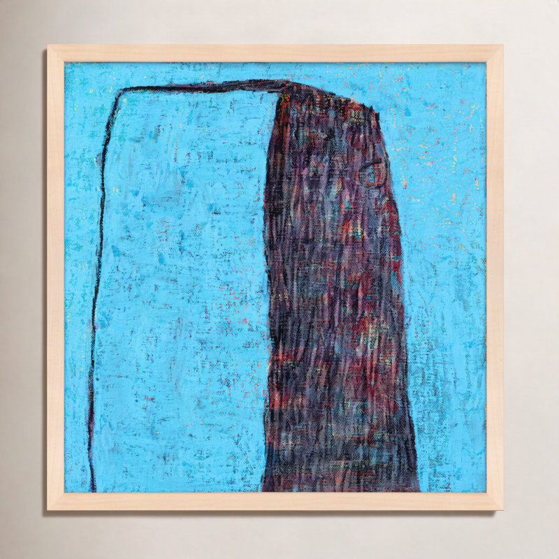 Turquoise Tower Print by Stephanie Dennis, Maple, 30" H x 30" W  x 1.25" D