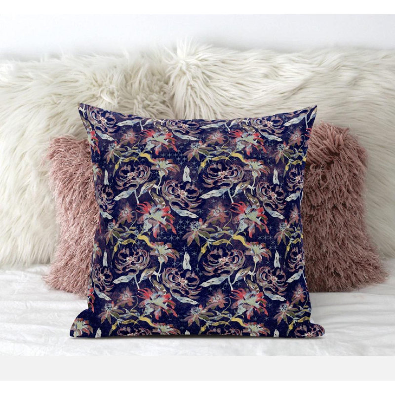  Coussin en suède avec étoiles roses, 20 po X 20 po, Rouge, pêche