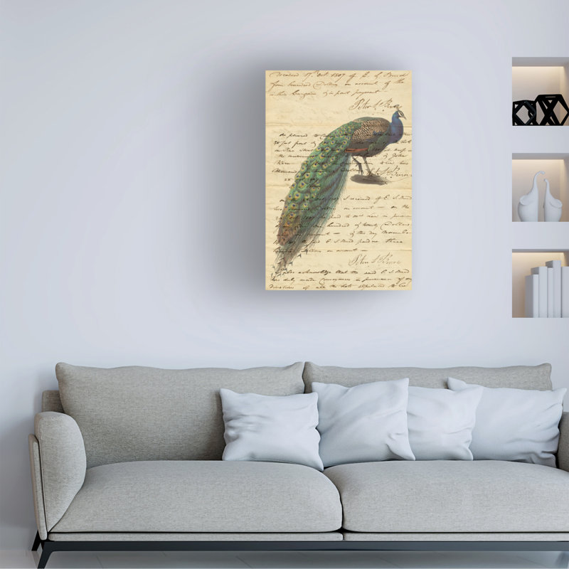 Marcus Jules Peacock Canvas Art, 24" H x 16" W