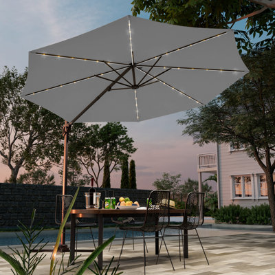 10FT LED Round Cantilever Umbrella