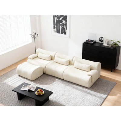Canapé sans assemblage sans assemblage avec conception antidérapante et éponge haute densité