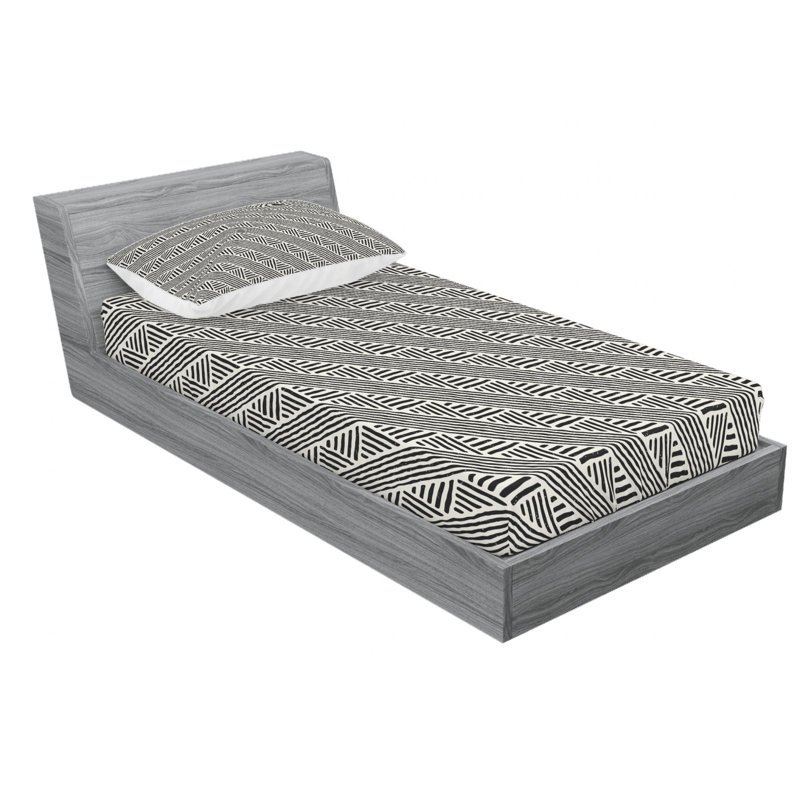 Ensemble de draps Tribal, Ensemble de draps pour lit simple avec drap-housse