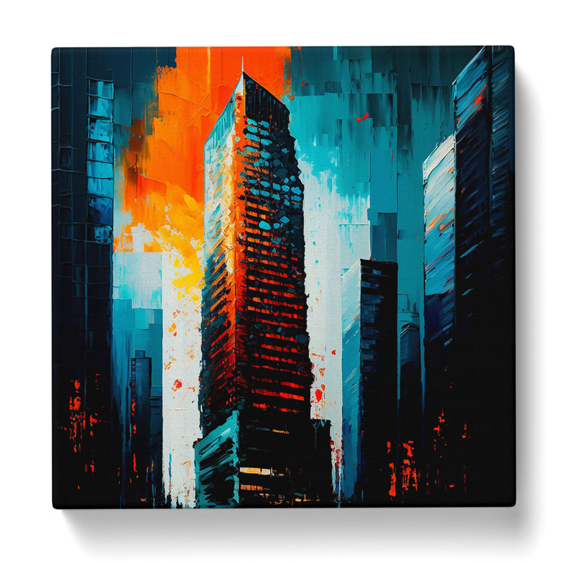 Skyscraper Palette Knife - No Frame Print, 50cm H x 50cm W x 3cm D
