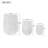 Egg-Shaped Stone-Look Planter Set Of 3 With Drainage Holes And Rubber Plug-307684660