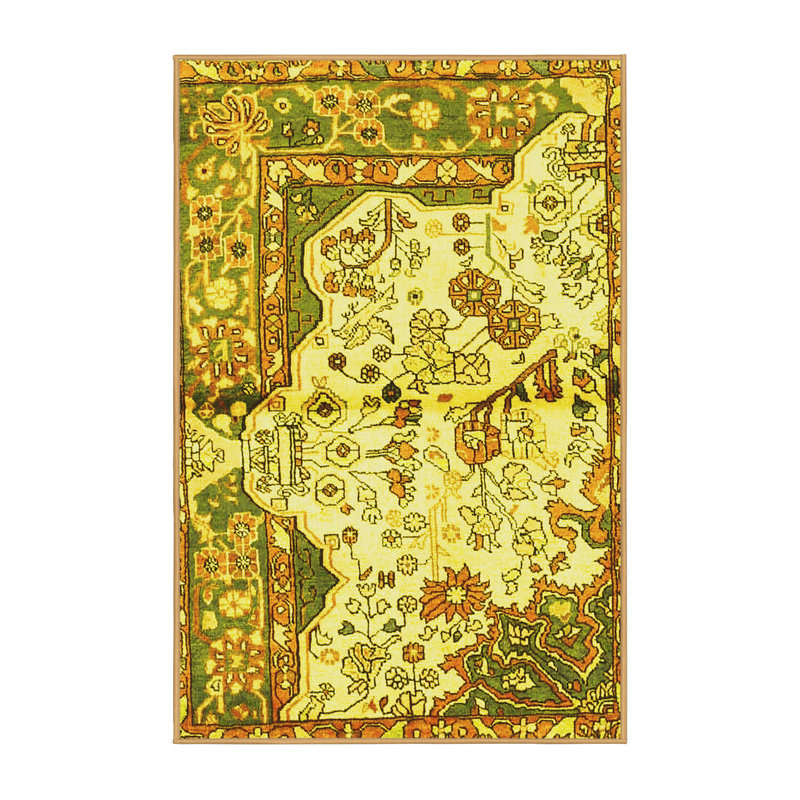 Tapis oriental en laine / polyester tissé à la machine Kampfer, Rectangle 3 pi x 5 pi