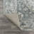 Pavel Distressed Medallion Low-Pile Machine-Washable Light Gray/Blue Rug-1938591036