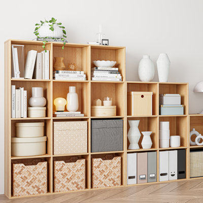 12-Cube Bookcases, Closed-Style Bookshelf Storage Unit