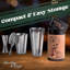 Ensemble de shaker portatif Zulay Kitchen Mixology Boston Shaker (argent)