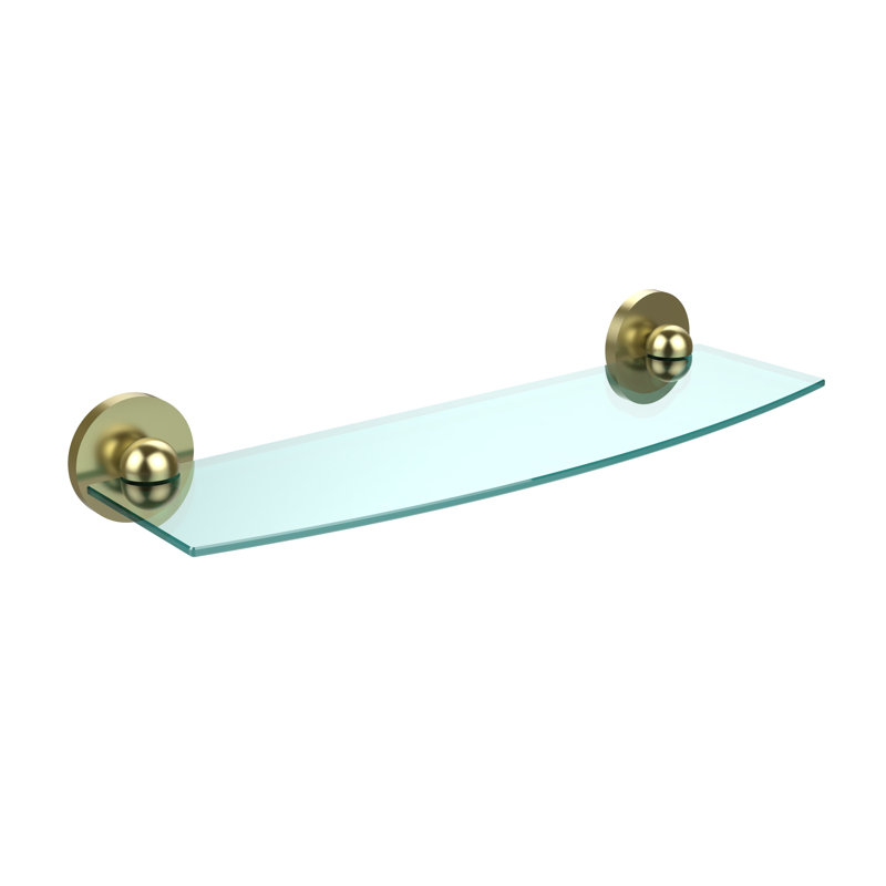 Goble Bracket Shelf, 18", Satin Brass
