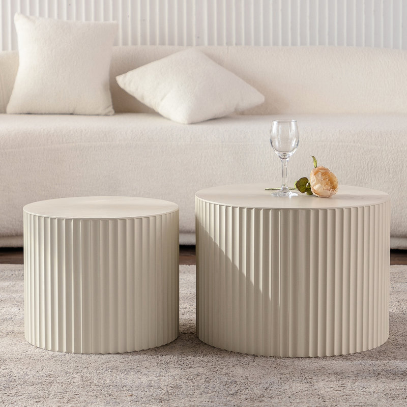 Support pour plante beige et crème pour salon sans assemblage, Crème