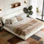 Structure de lit, tête de lit capitonnée avec coussin extra-large-1268539133-1268539072