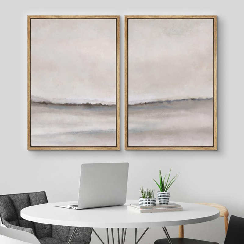«Brush Stroke», impression sur toile 2 pièces, H 36 po x l 48 po x P 1,5 po, Naturel