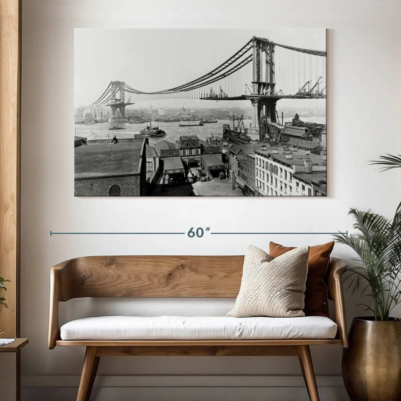 Construction du pont Lilie Manhattan, H 34 po x l 51 po