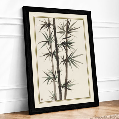 Bamboo Study Japandi - Framed Print