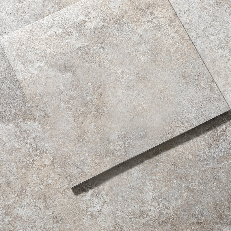 FLYFISH 12" x 12" Peel and Stick Floor Tiles, 1.2 mm Thick Vinyl Flooring, 30 Tiles, Chauny Marble, Light Slate Marble