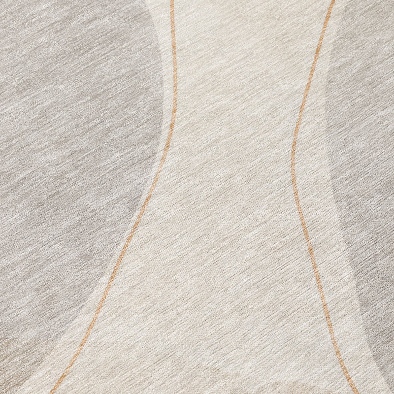 Tapis Chantille ACN3082 abstrait, lavable à la machine, intérieur/extérieur, Beige, 10 pi x 14 pi