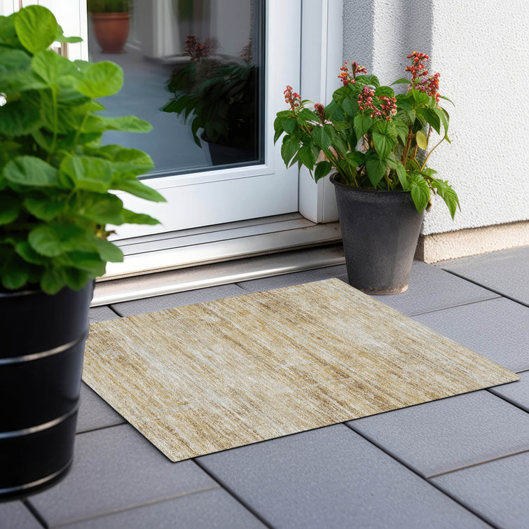 Lummus Washable Abstract Indoor / Outdoor Rug