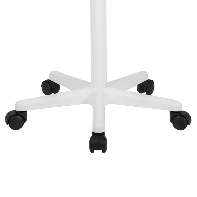 Sit to Stand Mobile Laptop Computer Desk, White