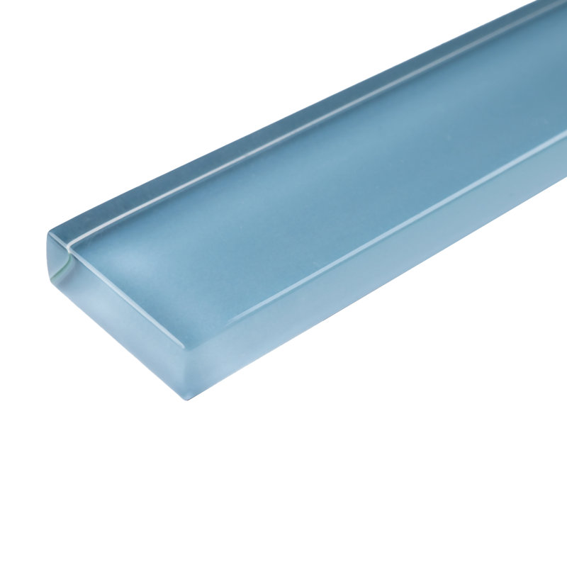 Carreau de bordure en verre 1 "x 11,75" Pencil, Bleu